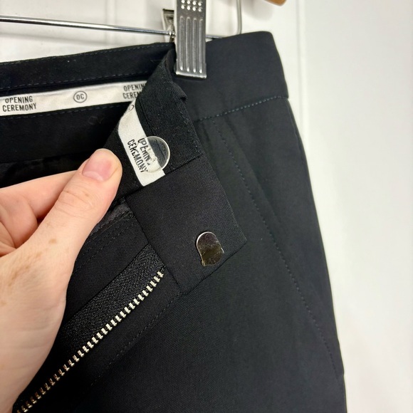 Opening Ceremony Black Trousers Neoprene Stripe Office Business Women’s Size 0 - Picture 6 of 8